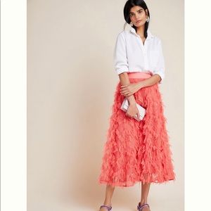 Cynthia Textured A-Line Midi Skirt Anthropologie